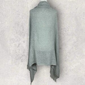 Grey Silver Blanket Scarf‎ Minimalist Warm Cozy Glimmer Large Size 56 " x 72"